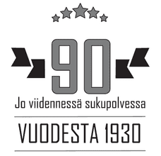 90 vuoden logo